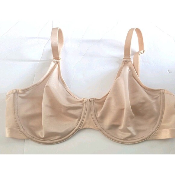 Soma Unbelievable Minimizer Bra Size 38D Pale Sand Unlined Underwire Balconett - Picture 2 of 7